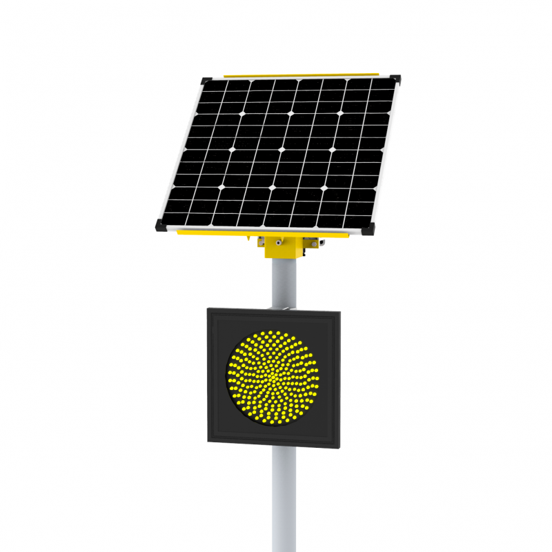 Автономный светофор Т.7.2 односторонний 300 мм 65 Вт/17Ач