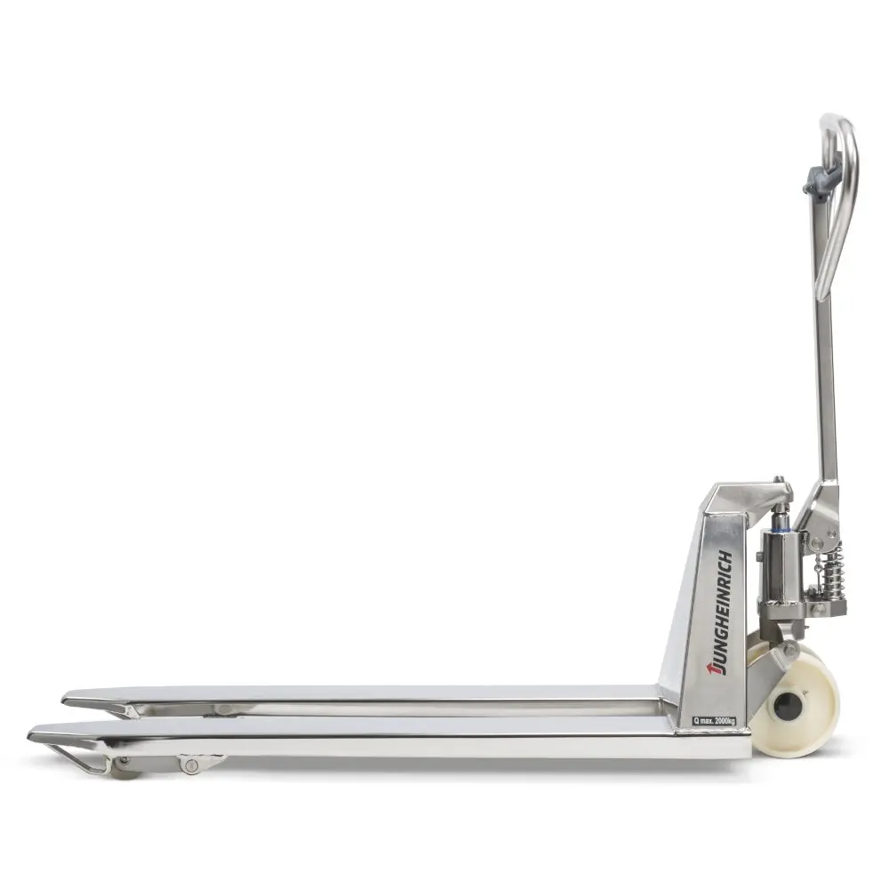 Гидравлическая тележка (рохля) из нержавеющей стали Jungheinrich AM I20 N-GN, 2000 кг, 1140х520 мм, с нейлоновыми колесами