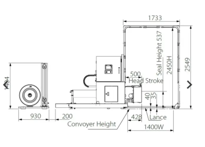 Стреппинг машина для вертикальной обвязки паллет TP-733VLM