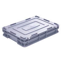 Ящик п/э 400х300х75 морозостойкий с крышкой на петлях