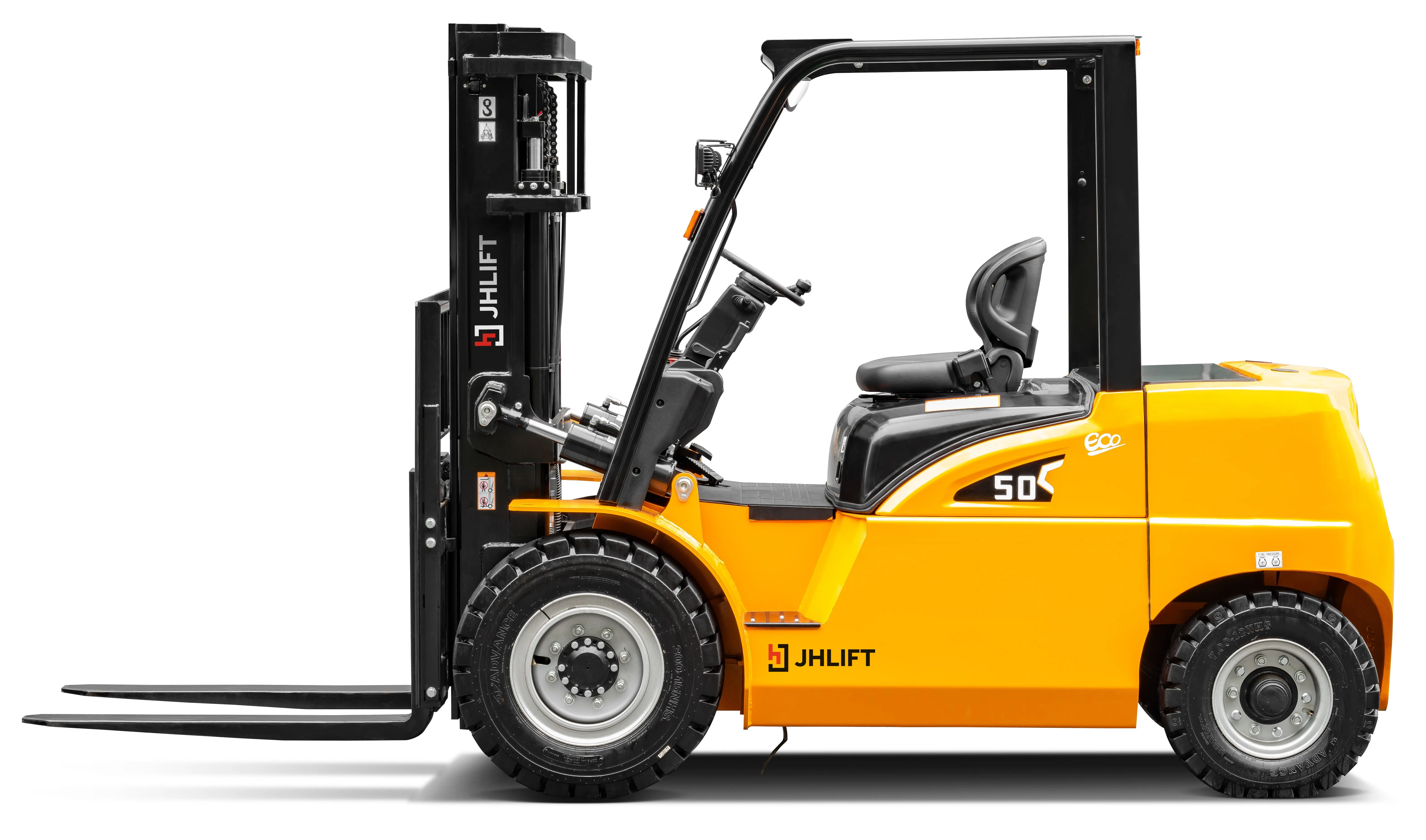 Четырехопорный электрический погрузчик JHLIFT CPD 15-38 ХE, 2500-7000 мм, с интегрированной Li-Ion батареей