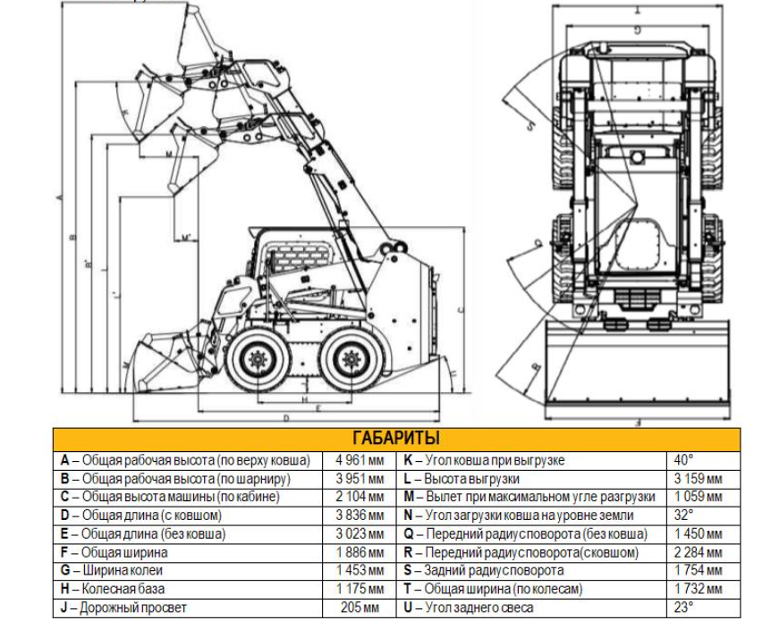 Мини-погрузчик с бортовым поворотом BAWOO BSL400