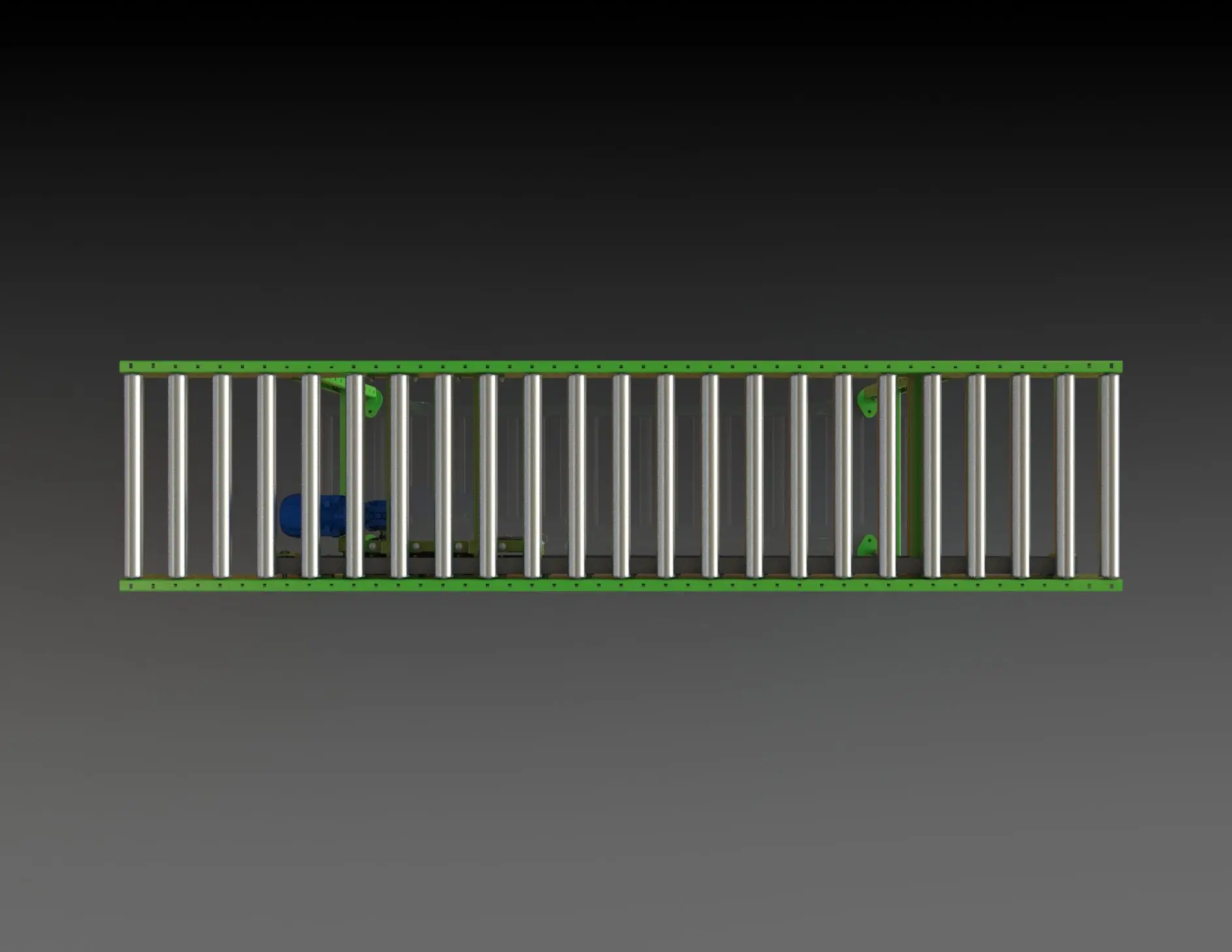 Приводной горизонтальный рольганг 