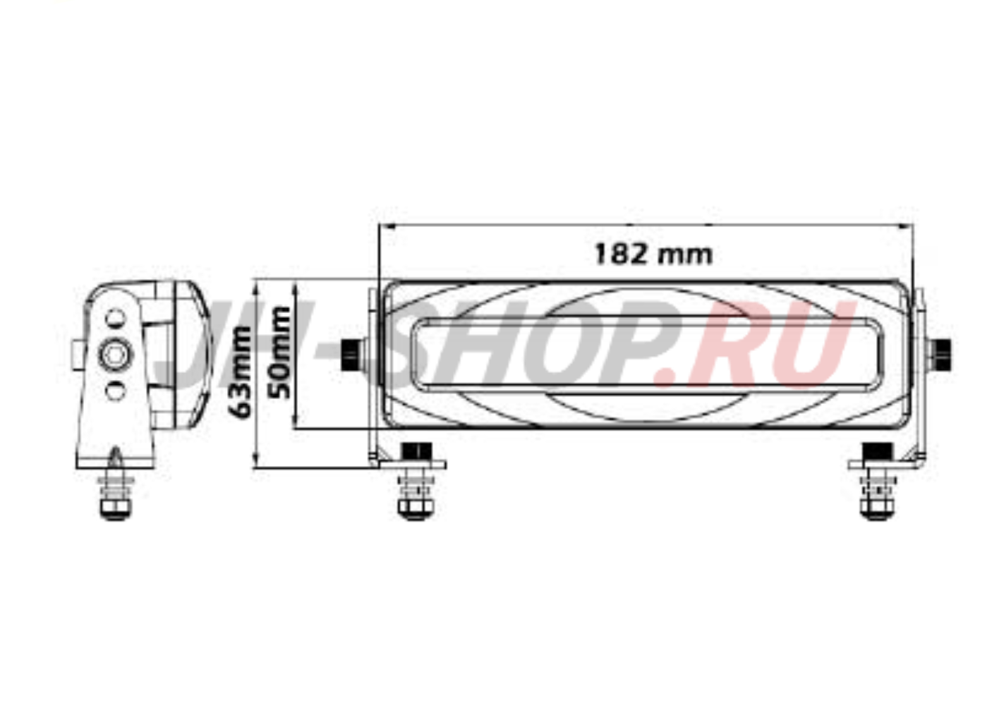 Светодиодная фара для погрузчиков SAE «RED LINE» 9-110V 19.5W