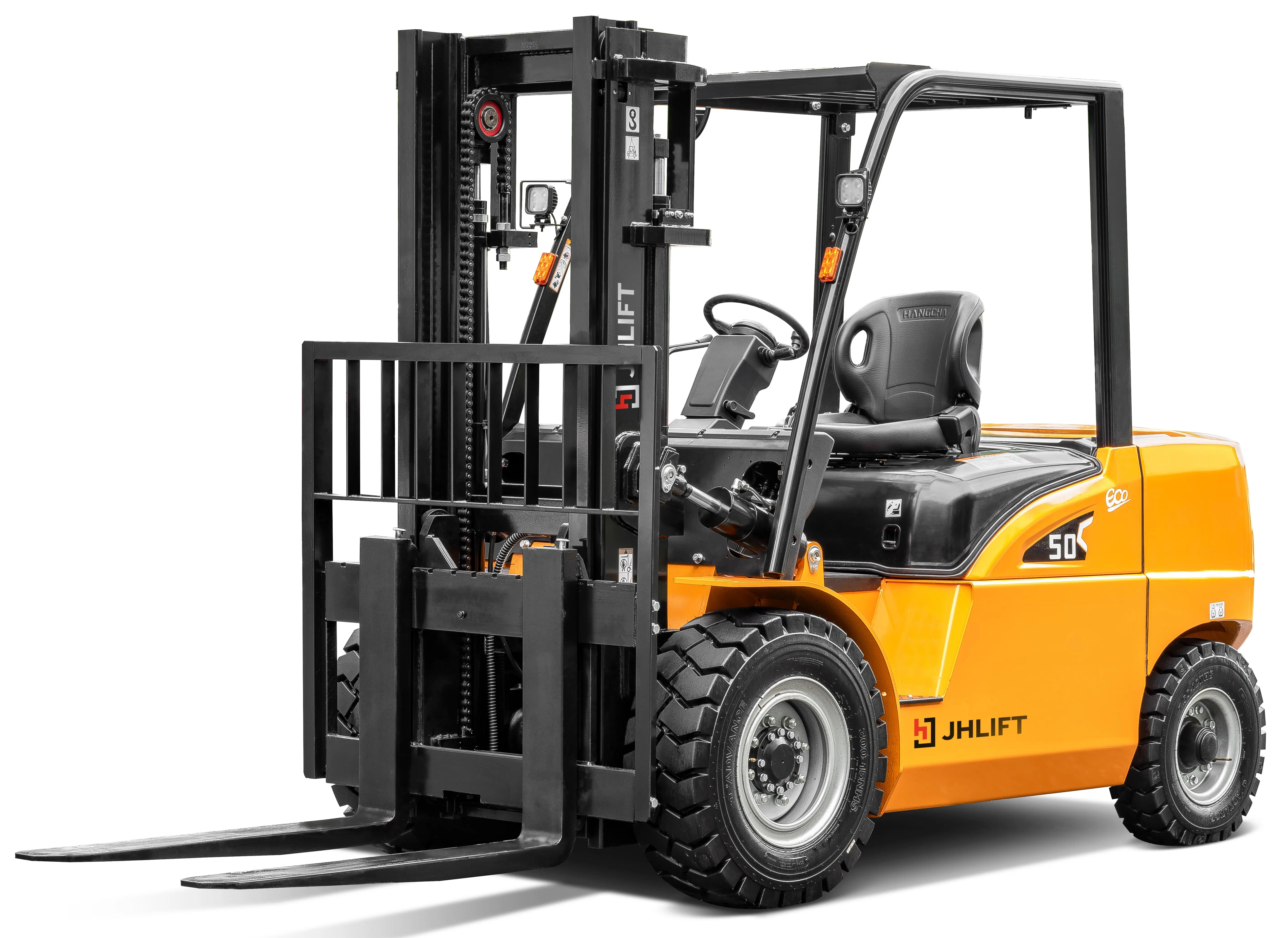 Четырехопорный электрический погрузчик JHLIFT CPD 15-38 ХE, 2500-7000 мм, с интегрированной Li-Ion батареей