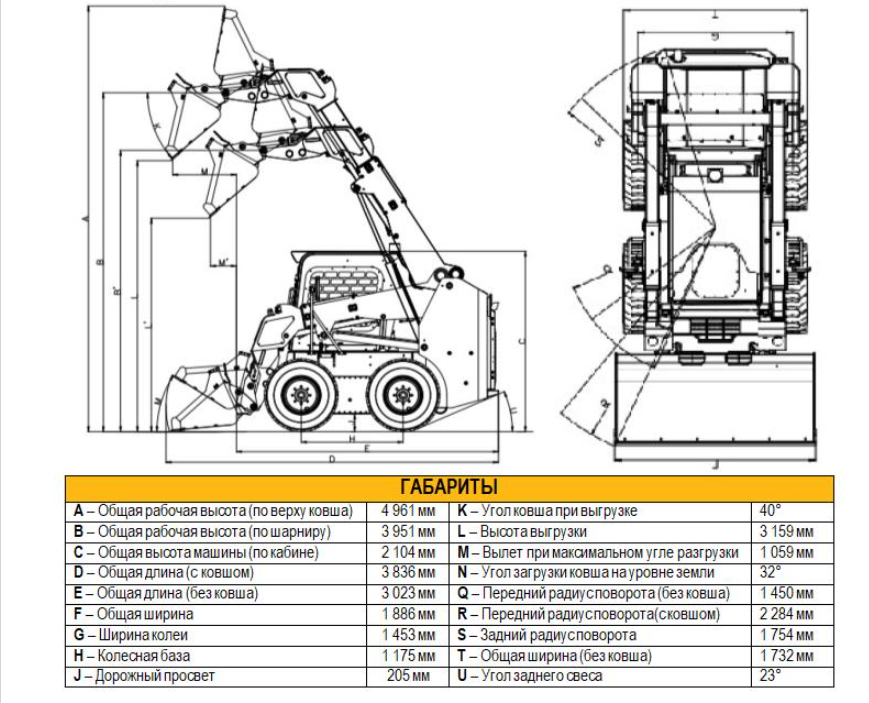 Мини-погрузчик с бортовым поворотом BAWOO BSL400 EX