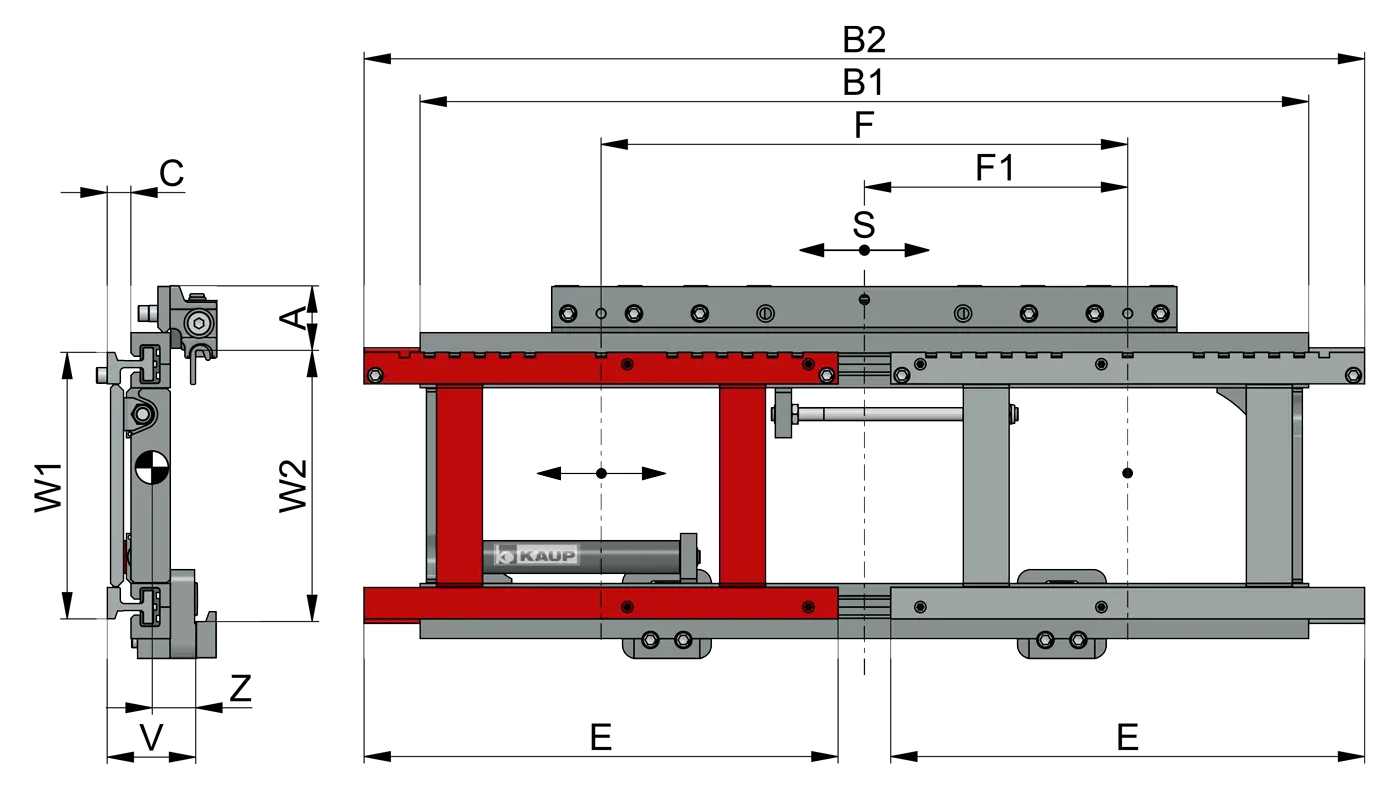 Двойной мультисайдшифтер KAUP 2T252B-L