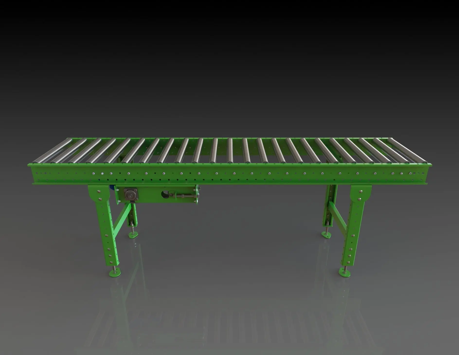 Приводной горизонтальный рольганг 