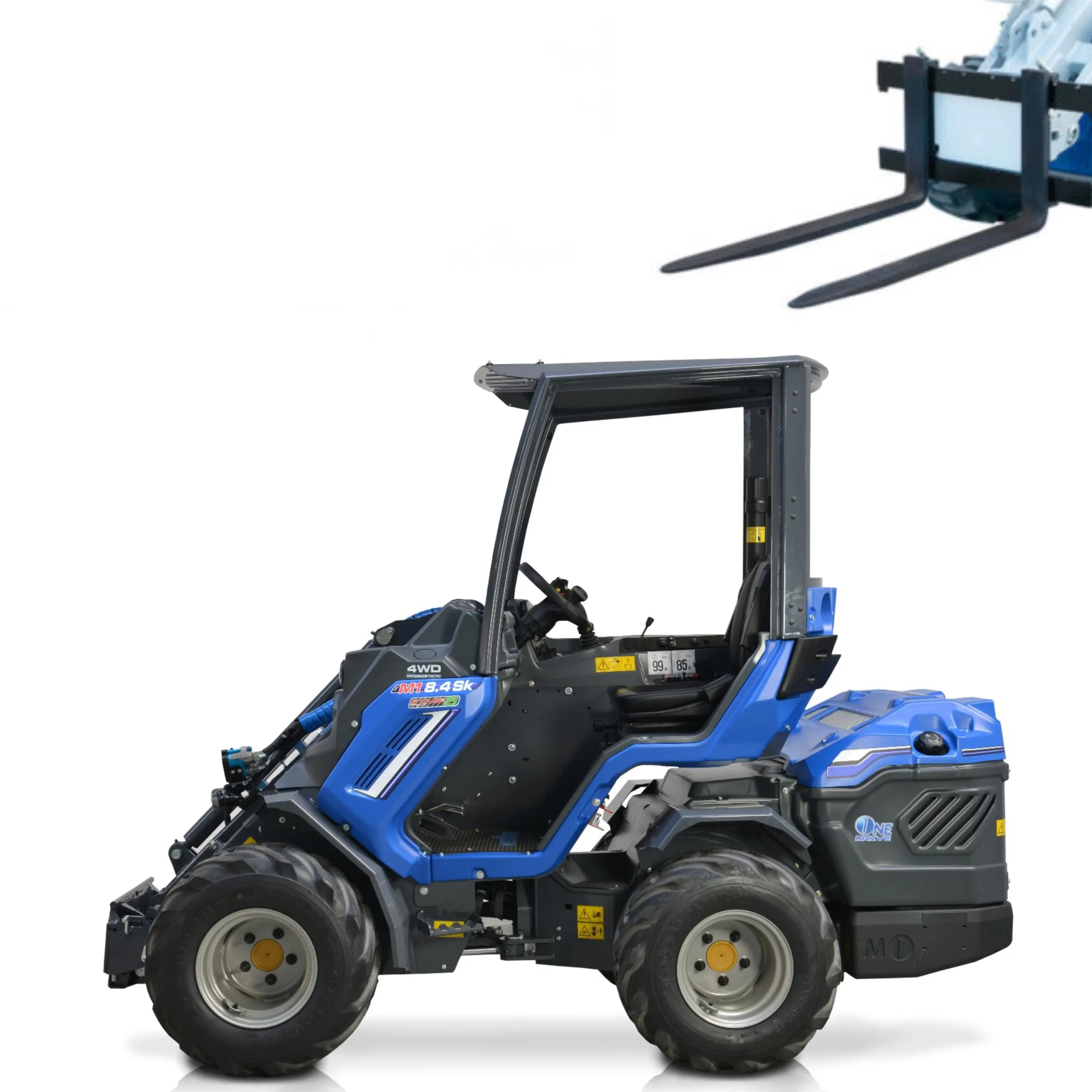 Шарнирно-сочлененный мини-погрузчик MULTIONE 8.4S K Stage V с вилами