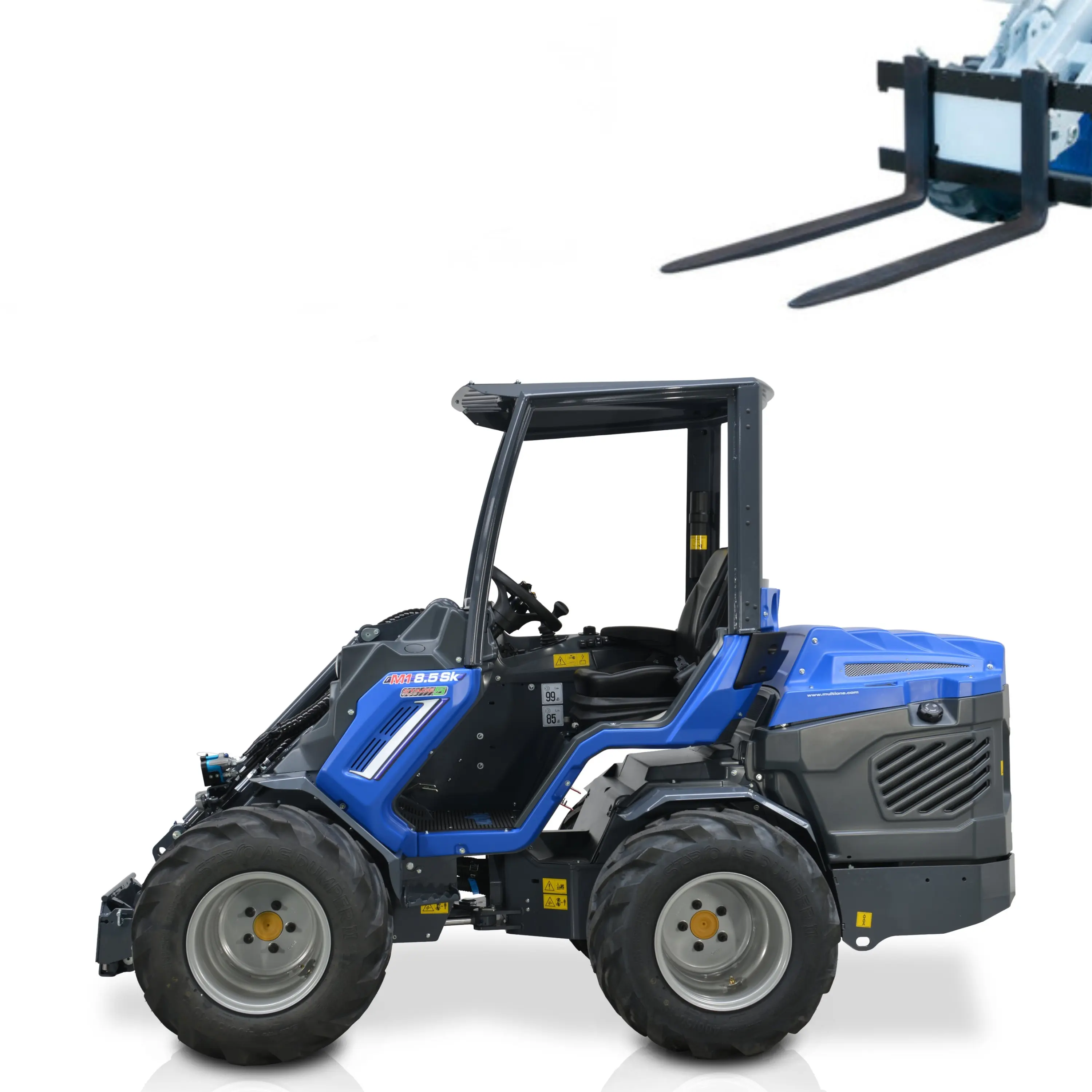 Шарнирно-сочлененный мини-погрузчик MULTIONE 8.5S K Stage IIIB с вилами