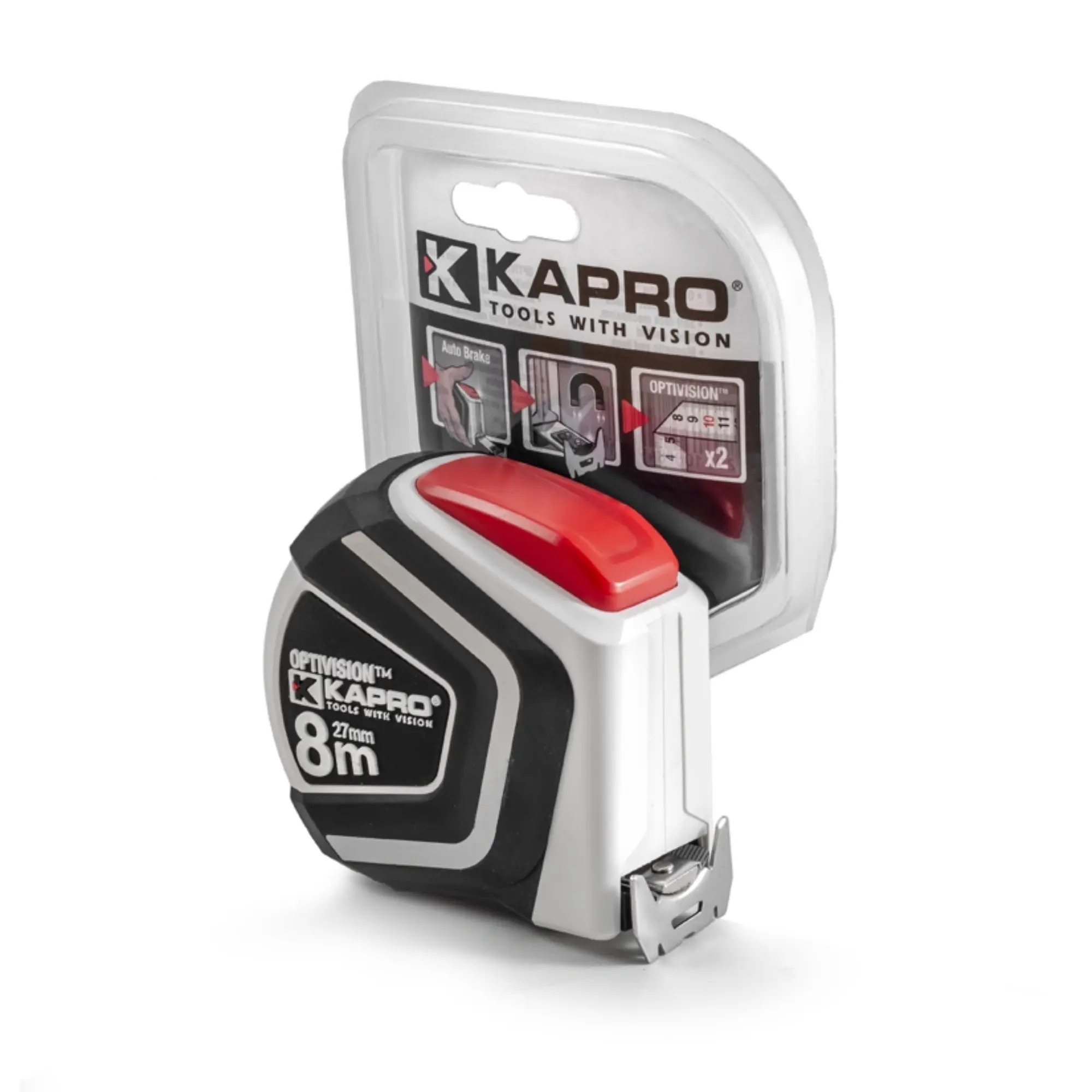 KAPRO рулетка магнитная 8м