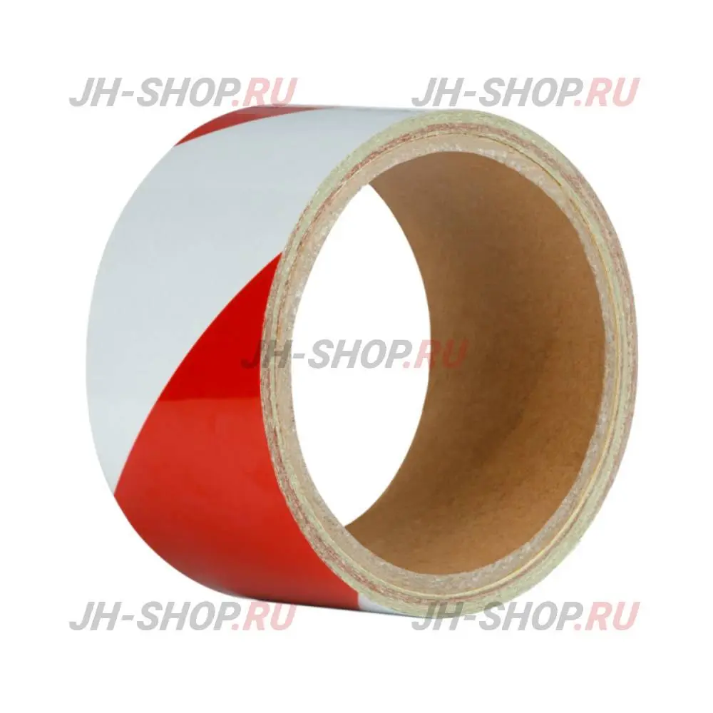 Клейкая лента светоотражающая UNIBOB 48мм х 5м, красно-белая