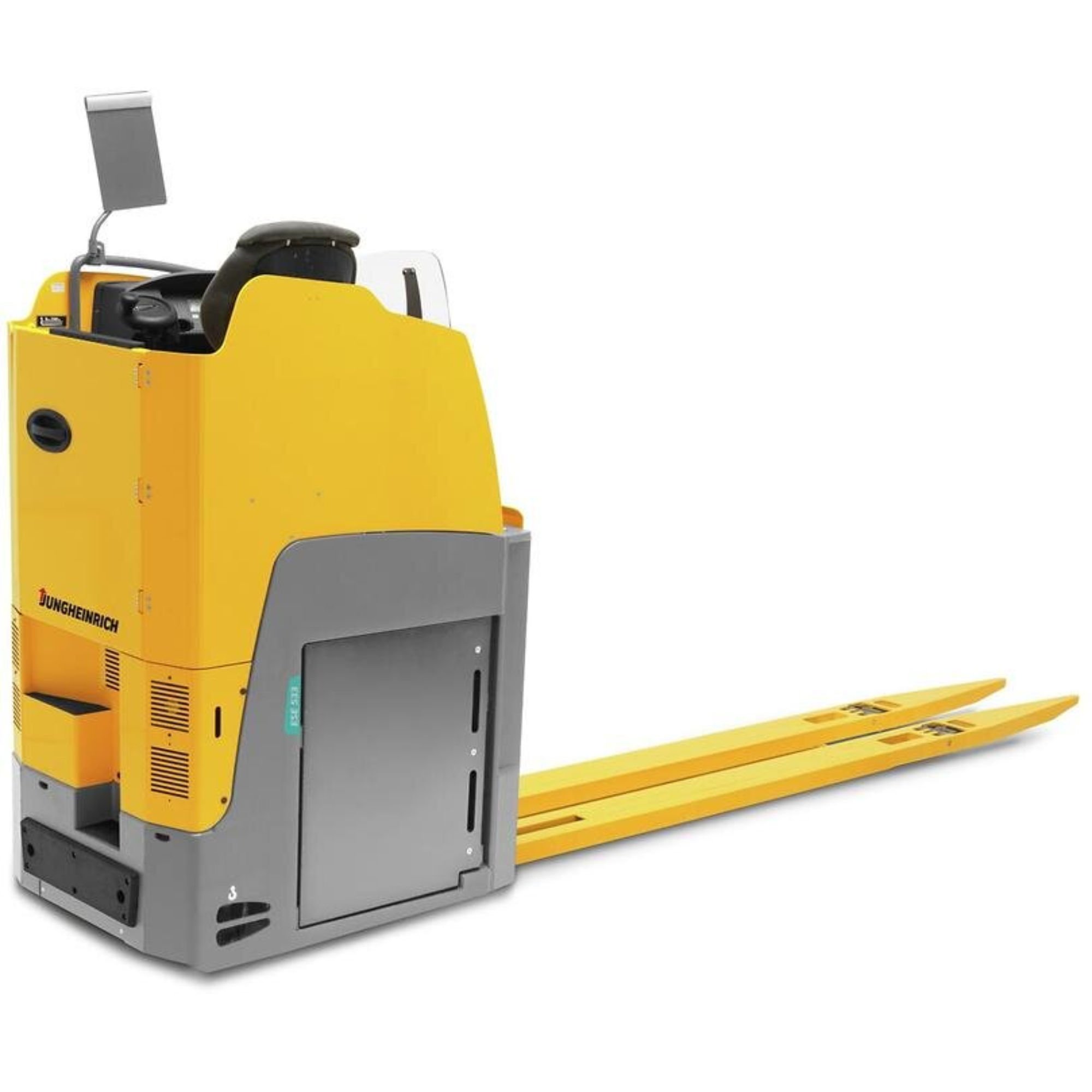 Тележка электрическая самоходная Jungheinrich ESE 533, 3300 кг, c нестандартными вилам 3600 x 580 мм и сиденьем для оператора, Li-Ion с батареей 144 Ah