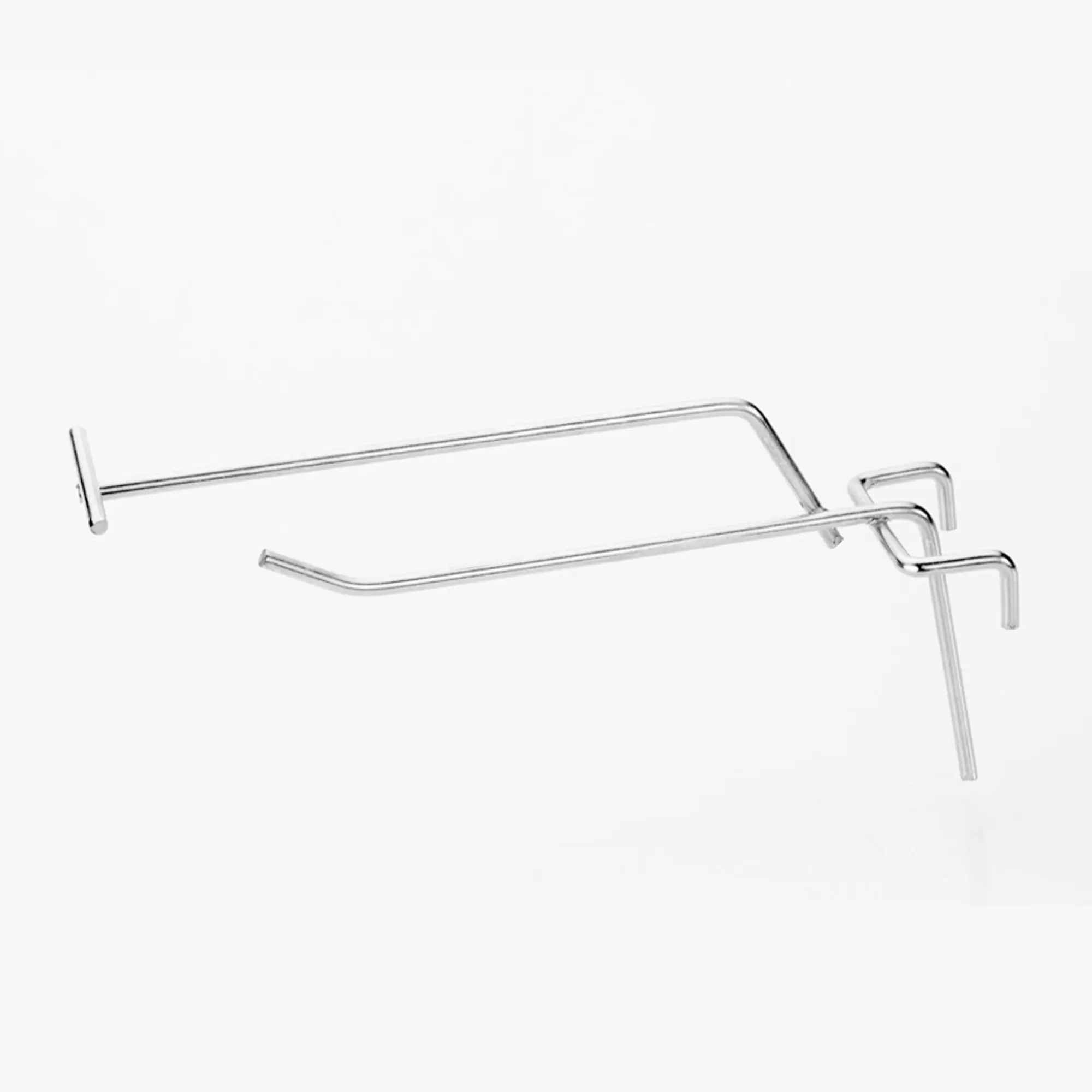 Крючок одинарный на сетку с ценникодержателем