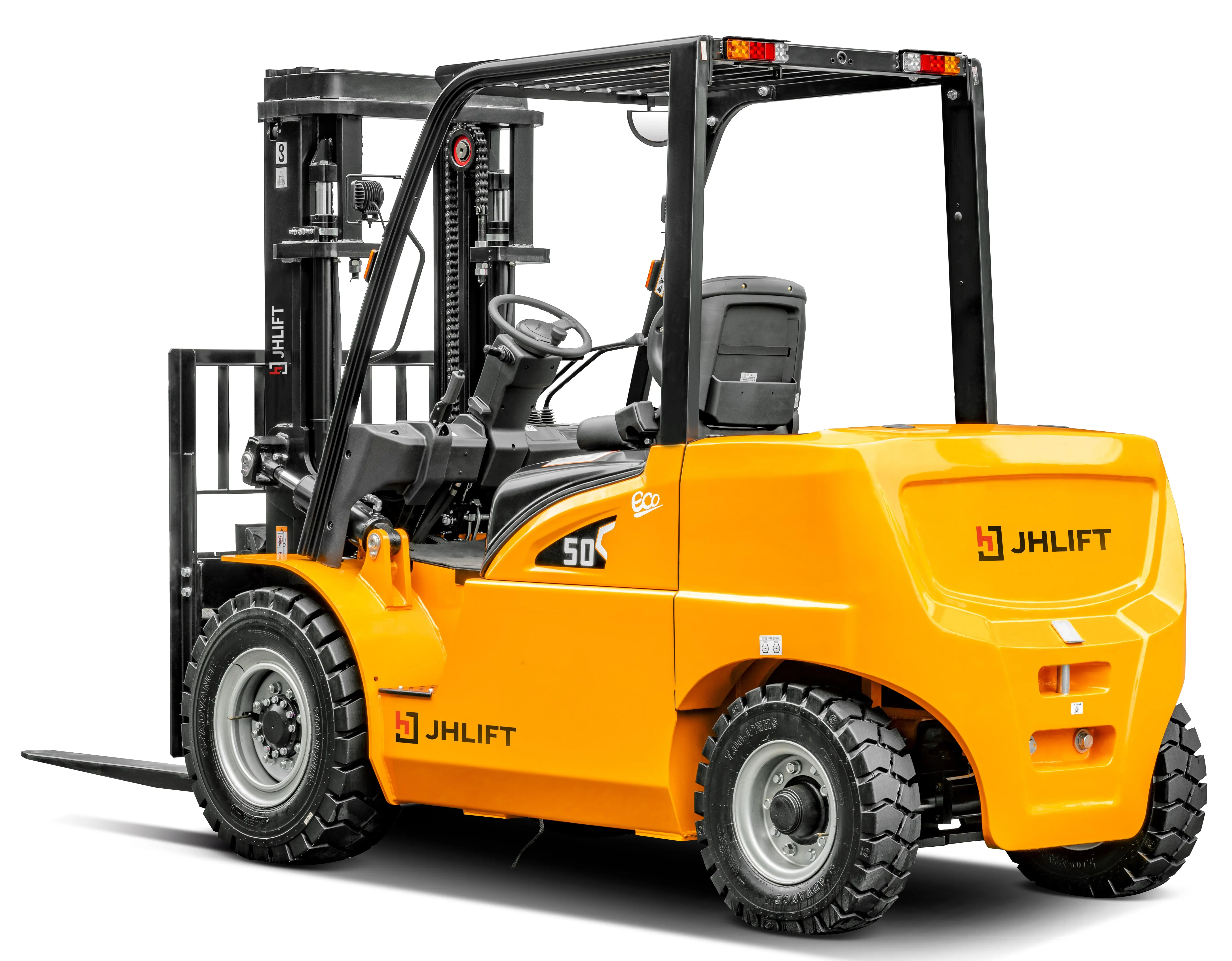 Четырехопорный электрический погрузчик JHLIFT CPD 15-38 ХE, 2500-7000 мм, с интегрированной Li-Ion батареей