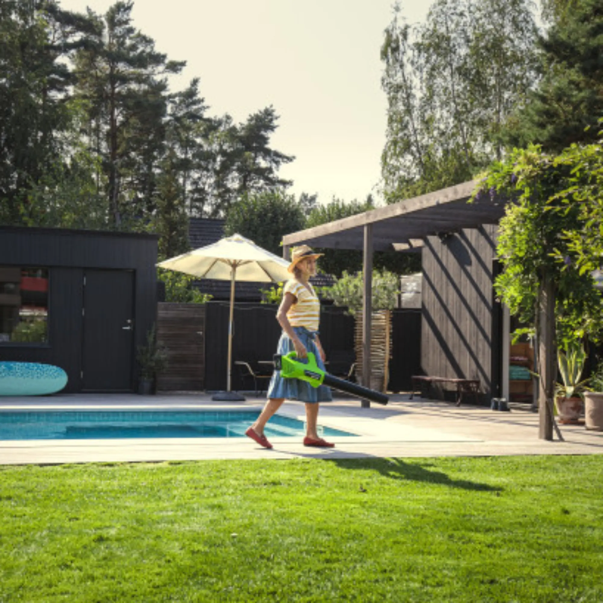 Воздуходув аккумуляторный Greenworks G24AB, 24V, без АКБ и ЗУ