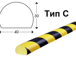 Демпфер защитный для стен тип С картинка