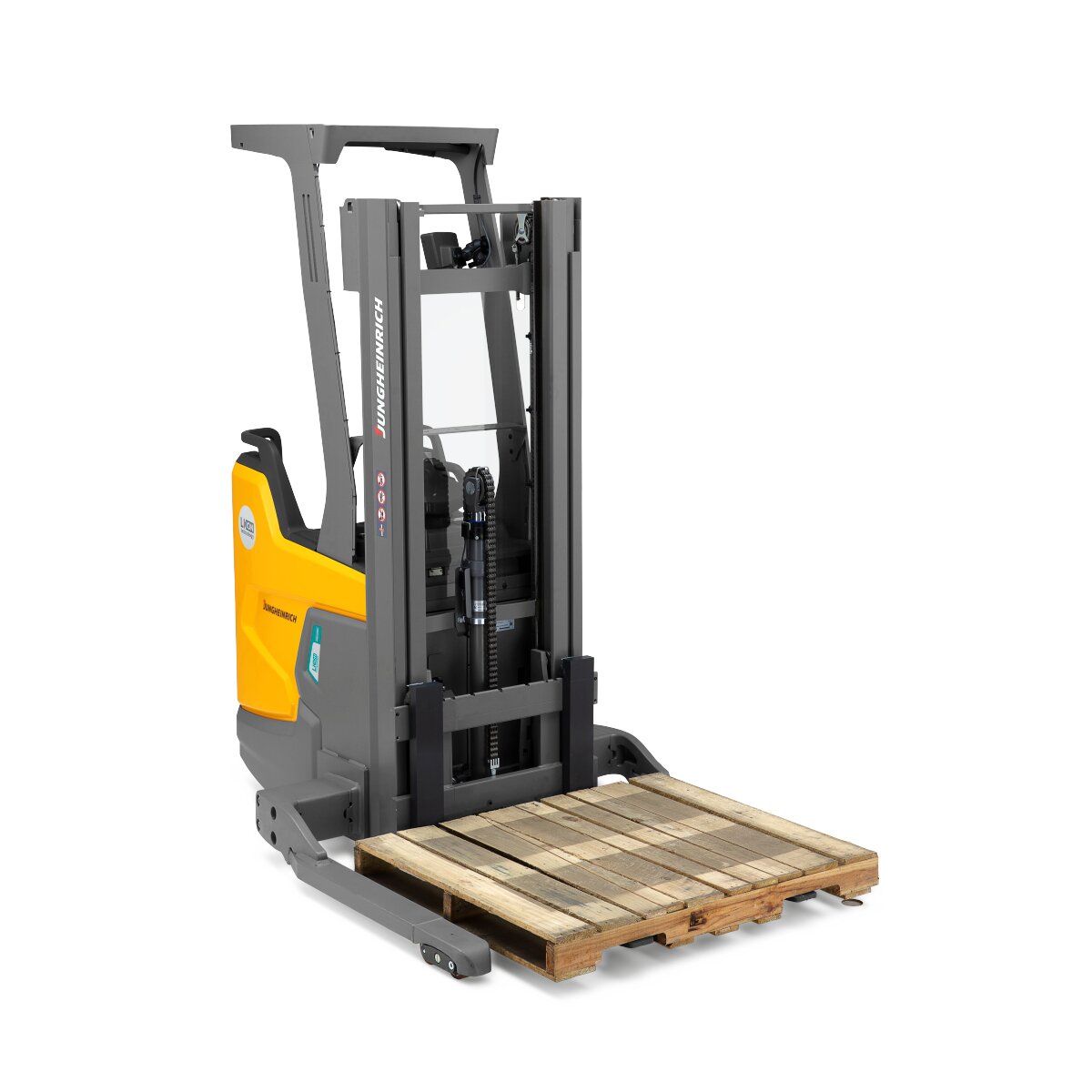 Штабелер электрический с консолью управления Jungheinrich ERC 214bi ZT, 2760 мм с площадкой для оператора