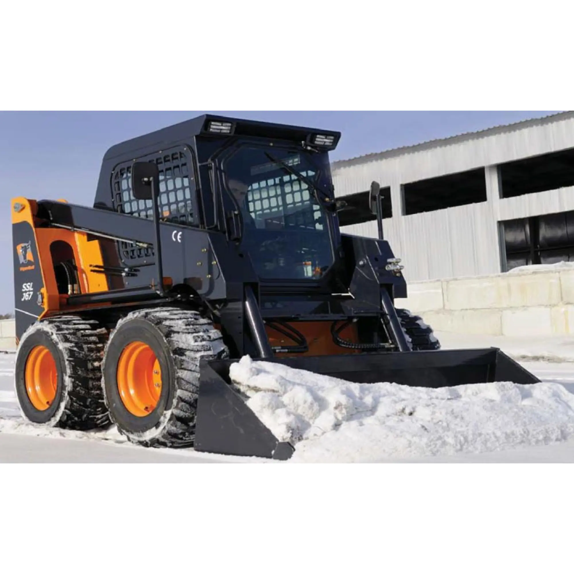 Мини-погрузчик BAWOO J67 радиальный подъем с турбированным двигателем HYUNDAI и дополнительными противовесами (комплектация зимняя)