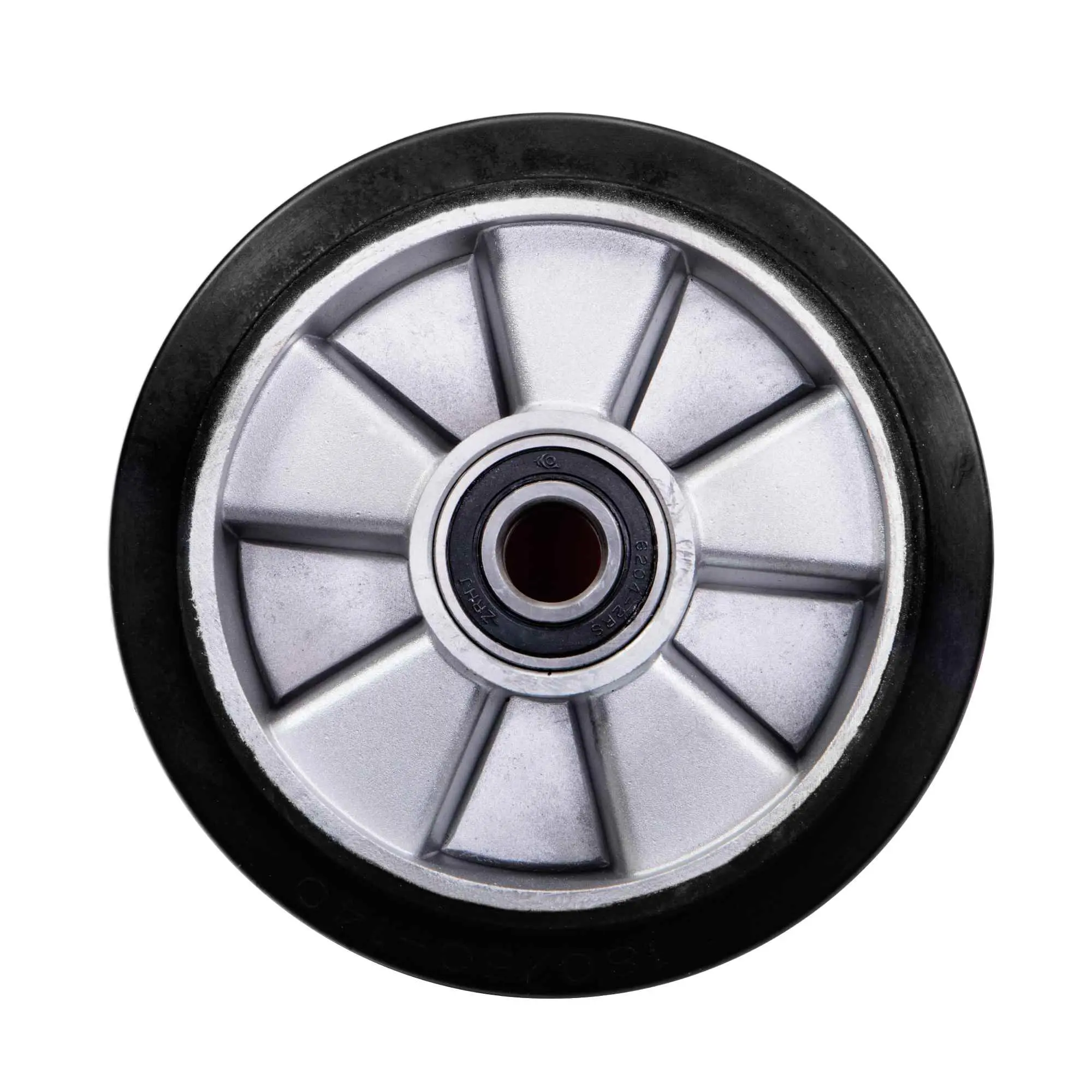 Коротковильная гидравлическая тележка (рохля) JHLIFT BF30-H, 3000 кг, 900х550 мм, с резиновыми колесами