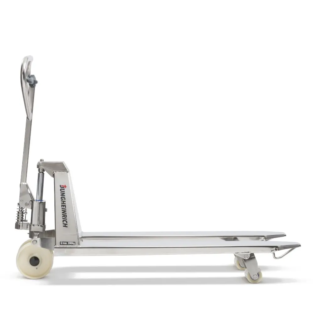 Гидравлическая тележка (рохля) из нержавеющей стали Jungheinrich AM I20 N-GN, 2000 кг, 1140х520 мм, с нейлоновыми колесами