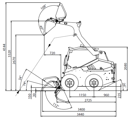 Мини-погрузчик L1004 Speed+ с двойной скоростью, камерой заднего хода и плавающим клапаном