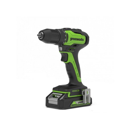 Дрель-шуруповерт аккумуляторная Greenworks GD24DD35, 24V, c АКБ 2 Ач и ЗУ картинка