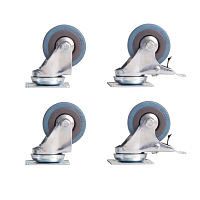 Набор резиновых поворотных колёс Moverplat 50-GR x 4