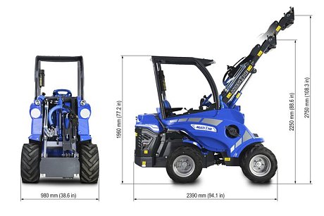Многофункциональный шарнирно-сочлененный мини-погрузчик MULTIONE 5.2 K standart картинка