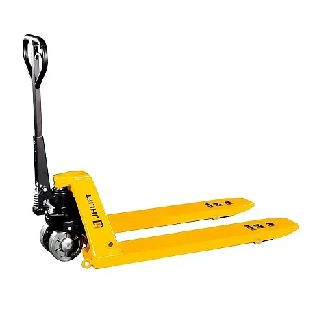 Большегрузная гидравлическая тележка (рохля) JHLIFT AC100-H, 10000 кг, 1150х550 мм, с полиуретановыми колесами картинка