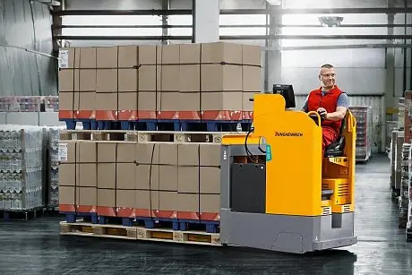 Тележка электрическая самоходная Jungheinrich ESE 430, 3000 кг, 1150 x 580 мм, Li-Ion с батареей 144 Ah картинка