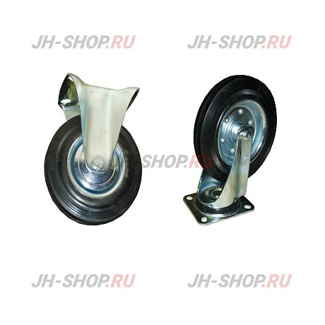 Комплект из 2 неповоротных + 2 поворотных усиленных литых колес картинка