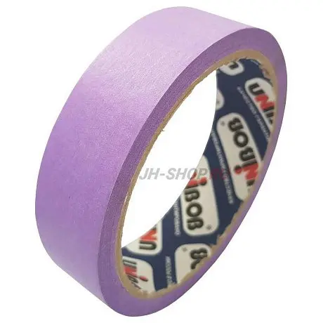 Профессиональная малярная лента UNIBOB для деликатных поверхностей 25мм х 25м (фиолетовая) картинка