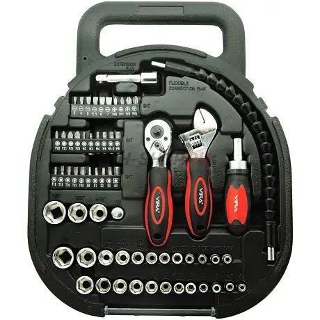 Набор инструментов, головок и бит 64 предмета VIRA картинка