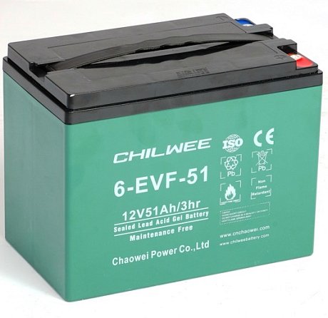 Тяговый гелевый аккумулятор CHILWEE 6-EVF-51 для поломоечной машины LavorPRO Quick 36 картинка
