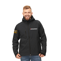 Куртка софтшел с капюшоном Jungheinrich с логотипом бренда