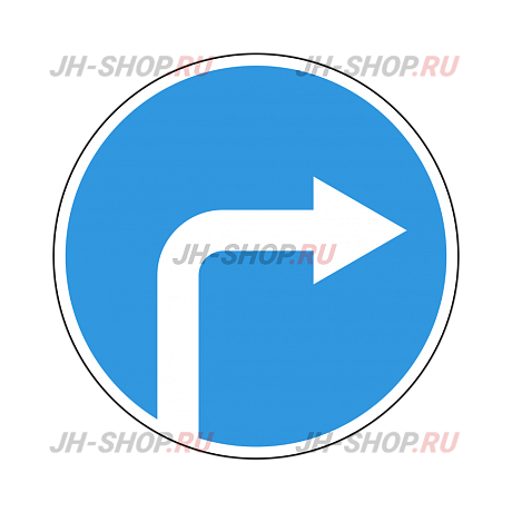Предписывающий знак 4.1.2 — Движение направо картинка