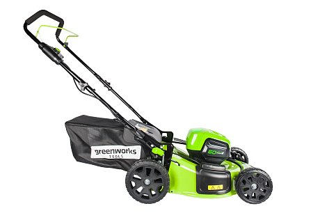 Газонокосилка самоходная аккумуляторная Greenworks GD60LM46SP 60V картинка