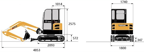 Миниэкскаватор Yuchai YC 35-SR картинка