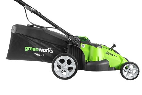 Газонокосилка Greenworks 40V (49 см) с АКБ 4 А/ч и ЗУ картинка