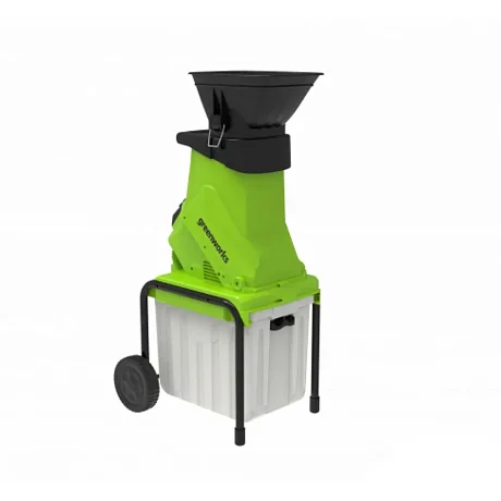 Измельчитель садовый электрический Greenworks GACSB, 220V, 2500W с контейнером картинка