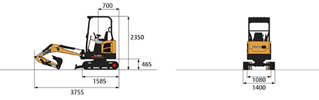 Миниэкскаватор Yuchai YC 18-SR Canopy картинка