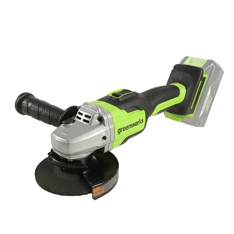 Угловая шлифовальная машина аккумуляторная Greenworks GD24AG, 24V, c АКБ 2 Ач и ЗУ картинка