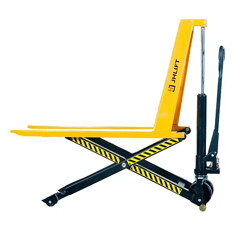 Гидравлическая тележка (рохля) с ножничным подъемом JHLIFT HLS1500N, 1500 кг, 1150х540 мм, с полиуретановыми колесами картинка