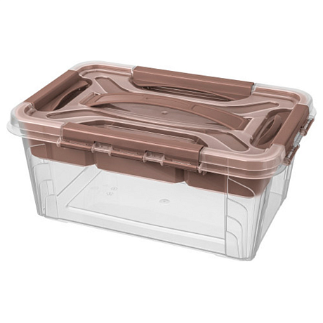 Ящик для хранения Grand box 290Х190Х124 4,2 л. с крышкой, замком и вставкой-органайзером картинка