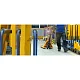 Многоходовая гидравлическая тележка (рохля) JHLIFT BF25-4, 2500 кг, 1150х540 мм, с полиуретановыми колесами превью