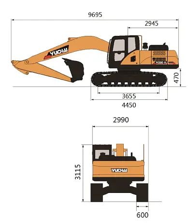 Экскаватор Yuchai YC230-9 картинка