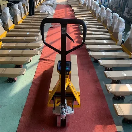 Весовая гидравлическая тележка (рохля) JHLIFT WH-25ES, 2500 кг, 1150х540 мм, с полиуретановыми колесами картинка