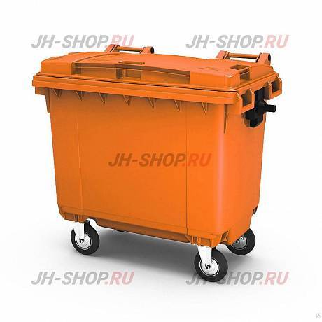 Крышка для мусорного бака  1100 литров,  С крышкой,  оранжевый картинка