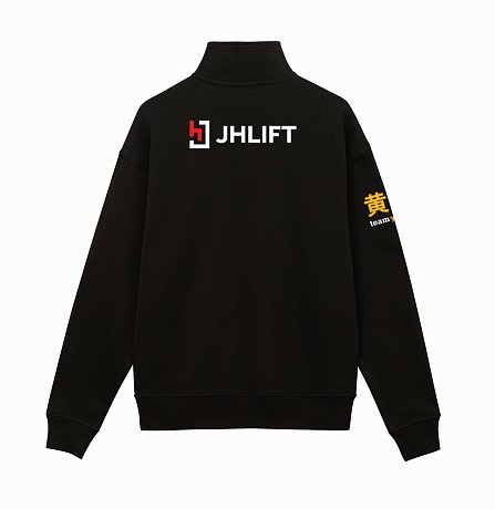 Толстовка на молнии JHLIFT черная унисекс картинка
